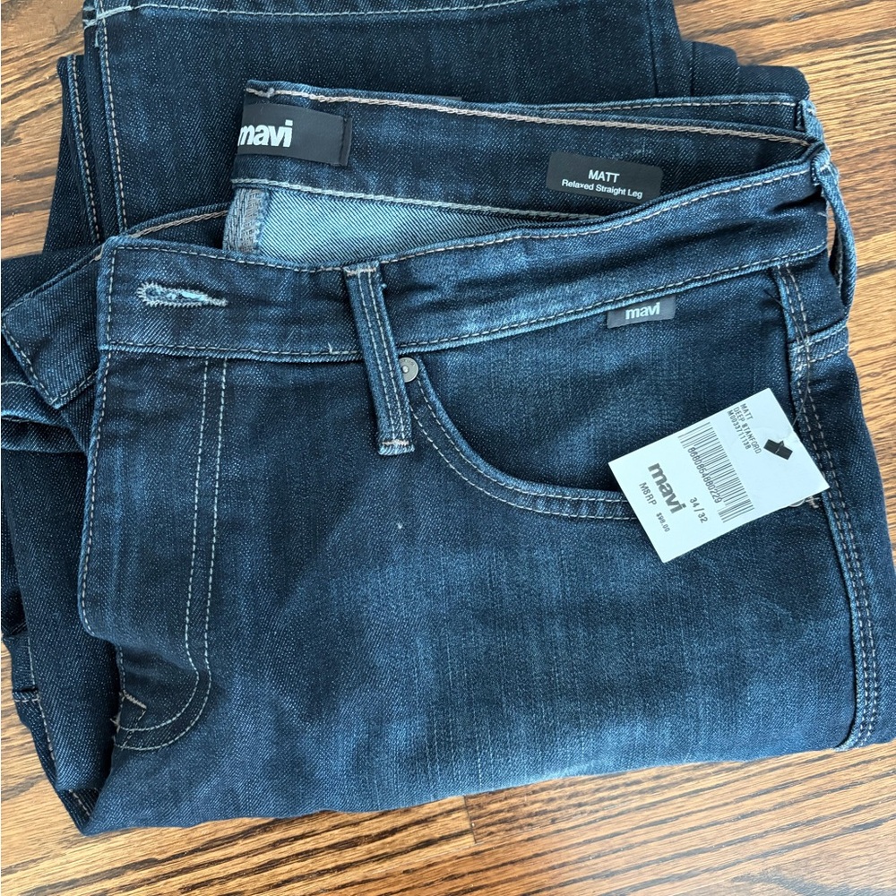 Mavi Men's Deep Indigo Relaxed Jeans